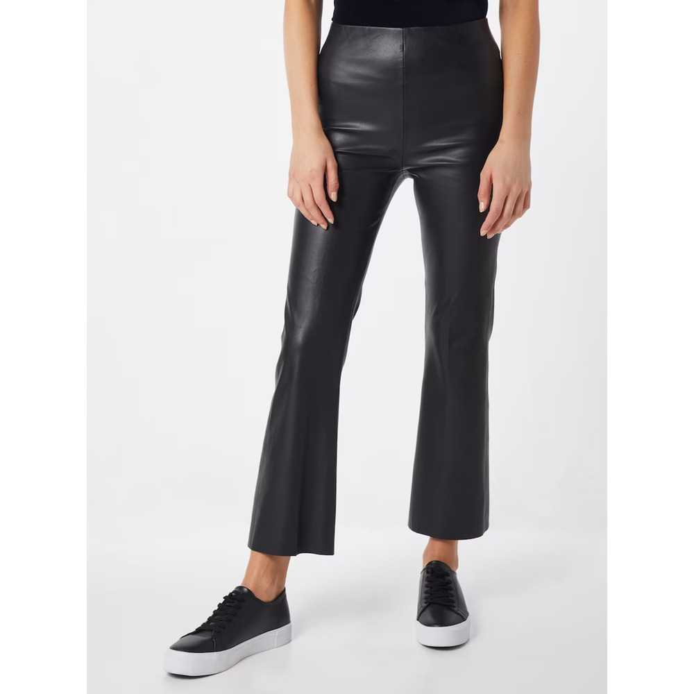 Soaked In Luxury Flared Ankle Faux Leather Pants 'Kaylee' in Black XS Chic